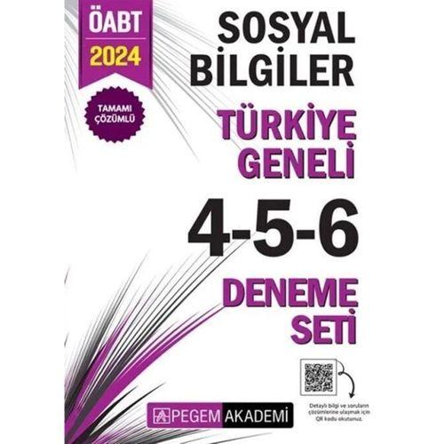 2024 ÖABT Sosyal Bilgiler Öğretmenliği Türkiye Geneli 4-5-6 Deneme Seti Pegem Yayınları