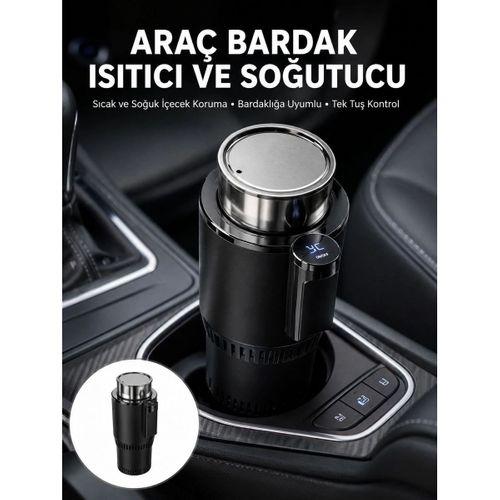 Isıtma Soğutma Özellikli Araç Bardaklığı Çakmak Girişli Akıllı Yeni Nesil