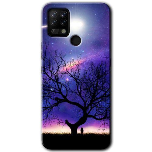 Tecno Pova HD Baskılı Kılıf + 9D Tam Ekran Koruyucu - Uzay Silüet