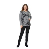 Kadın Yumoş Taşlı Baskılı Bluz BGL-ST05069