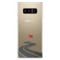 Samsung Galaxy Note 8 Kılıf Türkiye Yolları Arka Kapak Koruma Desenli Full Koruyucu