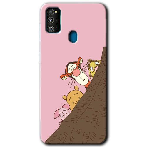 Galaxy M21 Kılıf HD Desen Baskılı Arka Kapak - Winnie the Pooh + Kırılmaz Cam