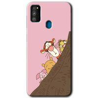 Galaxy M21 Kılıf HD Desen Baskılı Arka Kapak - Winnie the Pooh + Kırılmaz Cam