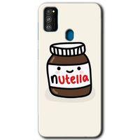 Samsung Galaxy M21 Kılıf Baskılı Kapak - Nutella Aşkım +Tam Kaplayan Mat Seramik