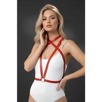 Kırmızı Kadın Kemer Çapraz İnce Deri Vücut Aksesuarı - Brf15