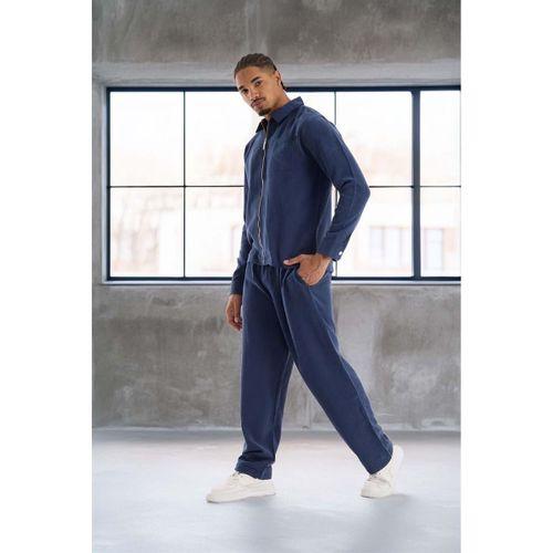 Baggy Kalıp Cupra Kumaş Jogger Erkek Eşofman Takımı - Lacivert