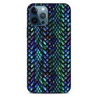 Apple iPhone 12 Pro Max Kılıf Dragons (1) Kılıfı Ejderha Pulları Rainbow