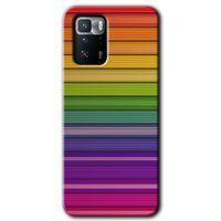 Poco x3 GT Kılıf HD Desen Baskılı Arka Kapak + Temperli Cam - Colorful Lines