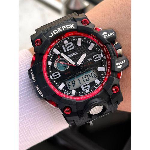 Joefox Digital Ve Analog 2 Yıl Garantili Kronmetre+Takvim+Alarm+Aydınlatma Erkek Kol Saati JOE.BK16