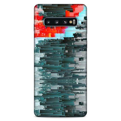 Lopard Samsung Galaxy S10 Uyumlu Kılıf PiXel (19) Kılıfları Gri Yeşil