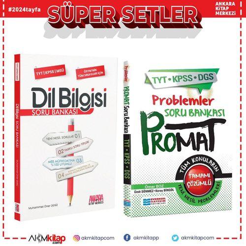 Evrensel Promat Problemler ve AKM Dil Bilgisi Soru Bankası Seti 2 Kitap