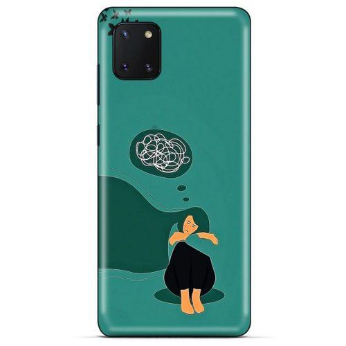 Huawei Y5P Kılıf Depresyon (11) Tam Koruma Siyah Gri
