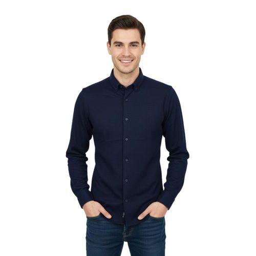 Erkek Spor Slim Fit Uzun Kol Petek Dokulu Gömlek BGL-ST04823