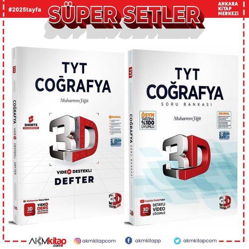 3D TYT Coğrafya Video Destekli Defter ve Soru Bankası Seti 2 Kitap