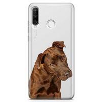 Huawei Nova 4e Kılıf Labrador Retriever Arka Kapak Koruma Desenli Full Koruyucu