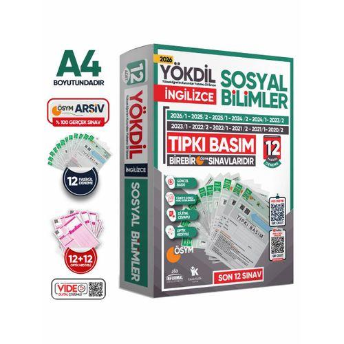 2026 YÖKDİL İngilizce SOSYAL BİLİMLER ÖSYM Çıkmış Soru Tıpkı Basım Deneme Paketi 12li Türkiye Geneli