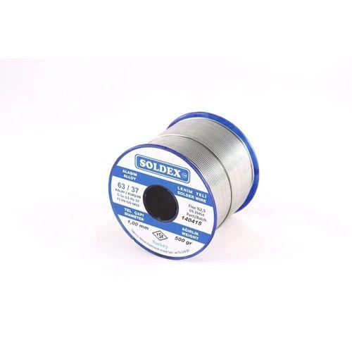 63-37, 500 Gr 3 Mm - Pastasız Vitray Lehim Teli, Sn:63 - Pb:37