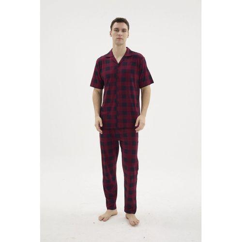 Erkek Pijama Takımı - Apaj Yaka Düğmeli