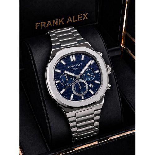Frank Alex Design Erkek Kol Saati Çelik Kordon Takvimli Kadran Şık Premium 2 Yıl Garantili E07275.2