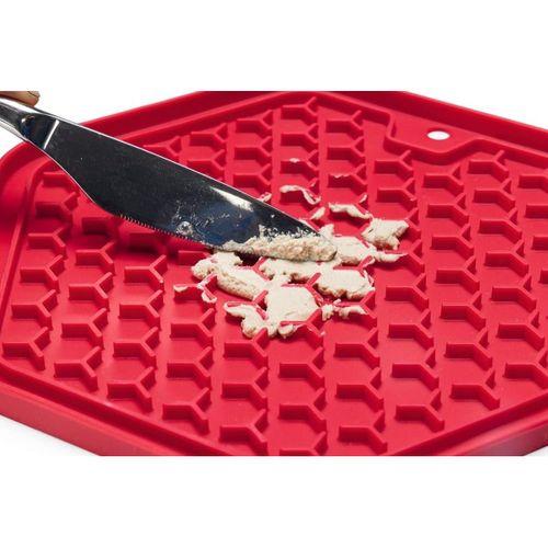 Beeztees Yavru Köpek Yaş Mama Yeme Oyuncağı, Sekizgen Şeklinde, Silikon, Pembe, 23x20cm