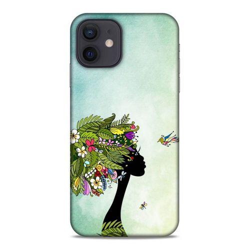 Lopard Apple iPhone 12 Uyumlu Kılıf Sürreal Yüzler ♀ (37) Silicone Cover Baskılı