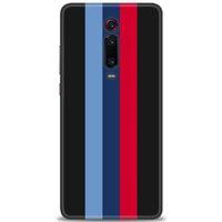 Xiaomi Mi 9T Kılıf HD Baskılı Kılıf - Bordo Çubuk + Tam Ekran Koruyucu