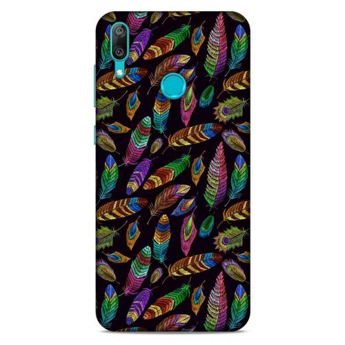 Huawei Y7 Prime 2019 Kılıf Desenli Özel Seri Tüyler (15) Antişok Kılıf