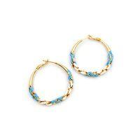 Mineli Halka Küpe - Mavi