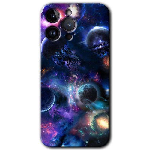 Potkal Hediye Fabrikası iPhone 14 Pro Max HD Baskılı Kılıf + 9D Tam Ekran Koruyucu - Gezegen Karışımı