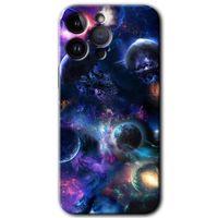 Potkal Hediye Fabrikası iPhone 14 Pro Max HD Baskılı Kılıf + 9D Tam Ekran Koruyucu - Gezegen Karışımı