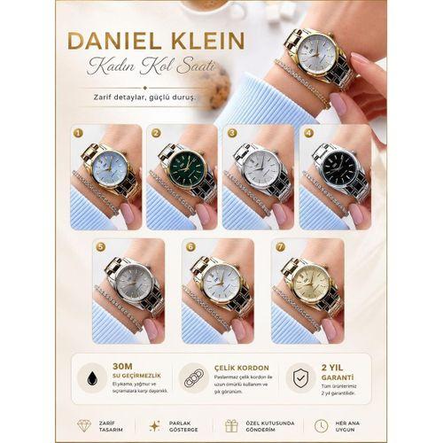 Daniel Klein 2 Yıl Garantili Çelik Kordon 30 Mt Suya Dayanıklı Kadın Kol Saati+Bileklik DKK.2.14494.4