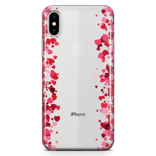 Apple iPhone XS Kılıf Minik Kalpler Arka Kapak Koruma Desenli Full Koruyucu