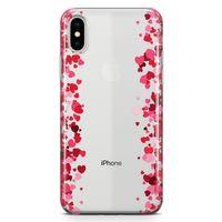 Apple iPhone XS Kılıf Minik Kalpler Arka Kapak Koruma Desenli Full Koruyucu