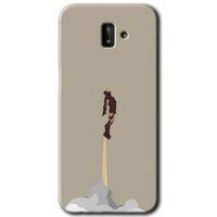 Galaxy J8 Kılıf HD Desen Baskılı Arka Kapak - İronman-Airport + Kırılmaz Cam