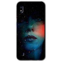 Samsung Galaxy A10 Kılıf HD Desen Baskılı Arka Kapak + Temperli Cam - Karanlık Kadın