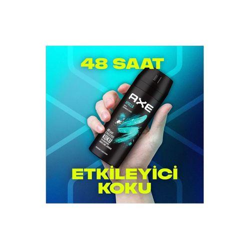 2 Adet Axe Erkek Sprey Deodorant Apollo 48 Saat Etkileyici Koku Vücut Spreyi 150 ml