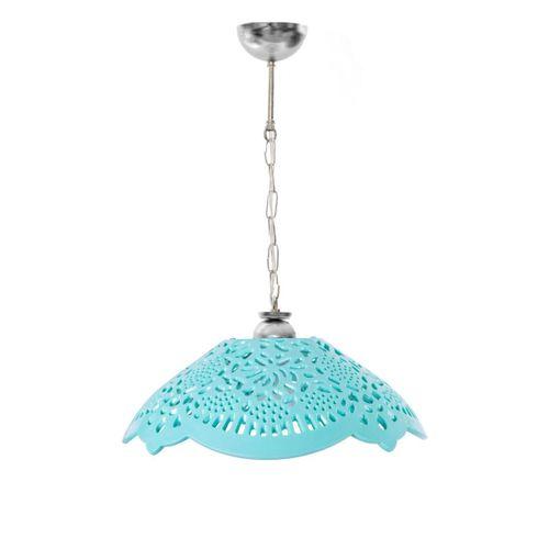 Turkuaz Akrilik Avize Soft Modern Aydınlatma 35x35x12 cm