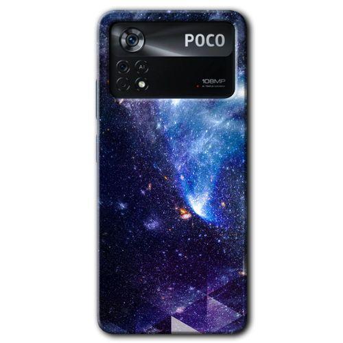 Poco x4 Pro Kılıf HD Desen Baskılı Arka Kapak + Temperli Cam - Galaksi