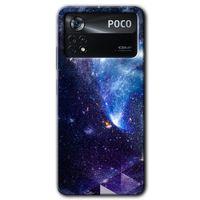 Poco x4 Pro Kılıf HD Desen Baskılı Arka Kapak + Temperli Cam - Galaksi