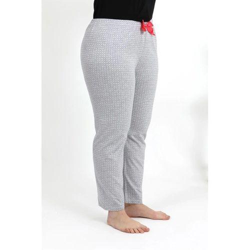 Kadın Pamuklu Büyük Beden Alt Pijama Gri