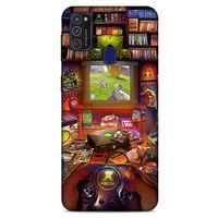 Retro (47) Desen Crystal Flex Kılıf Renkli Samsung Galaxy M21 Kılıf
