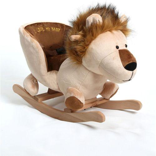 Sebi Bebe Safeline Bebe Peluş Ahşap Sallanır Oyuncak Aslan
