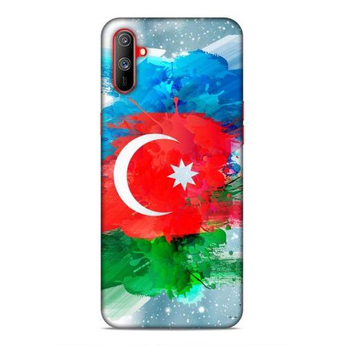 Realme C3 Uyumlu Kılıf Azarbaijan (15) Antişok Kılıf Bayrak İllustre