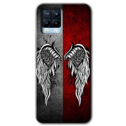 MRCİLETİSİM Realme 8 Kılıf Baskılı Kapak - Lucifer + 5D Tam Kaplayan Cam