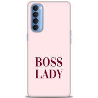 Oppo Reno 4 Pro Kılıf HD Baskılı Kılıf - Boss Lady + Tam Ekran Koruyucu