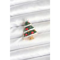 Süslü Çam Ağacı Model Yılbaşı Temalı Broş