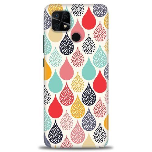 Xiaomi Redmi 10C Kılıf HD Baskılı Kılıf - Renk Damlaları + Tam Ekran Koruyucu