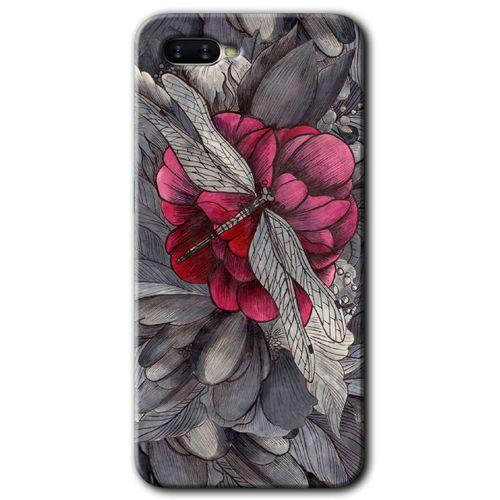 MRCİLETİSİM Oppo Rx 17 Neo Kılıf HD Desen Baskılı Arka Kapak + Temperli Cam - kelebek Ömrü