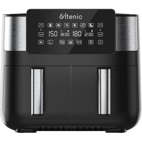 Ultenic K20 Airfryer, Çift Bölmeli Fritöz, 8 Litre XXL, 2850 W, Siyah