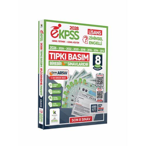 2028 EKPSS Lisans Zihinsel Engelli ÖSYM Çıkmış Soru Tıpkı Basım 8li Kitapçık TG Deneme Paketi